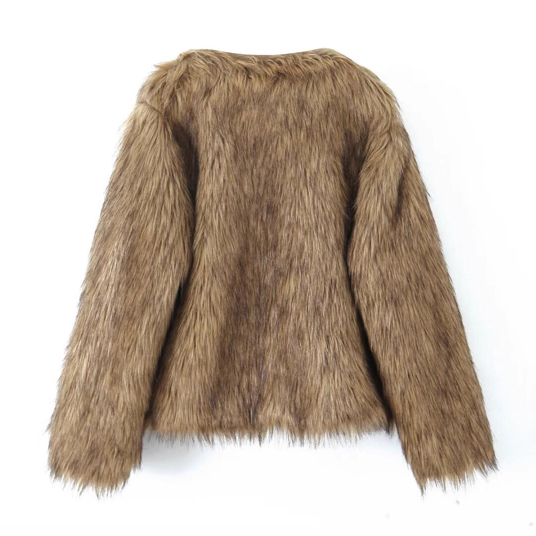 Women's Simple Fur Coat Jacket 5 Women's Simple Fur Coat Jacket - Image 5