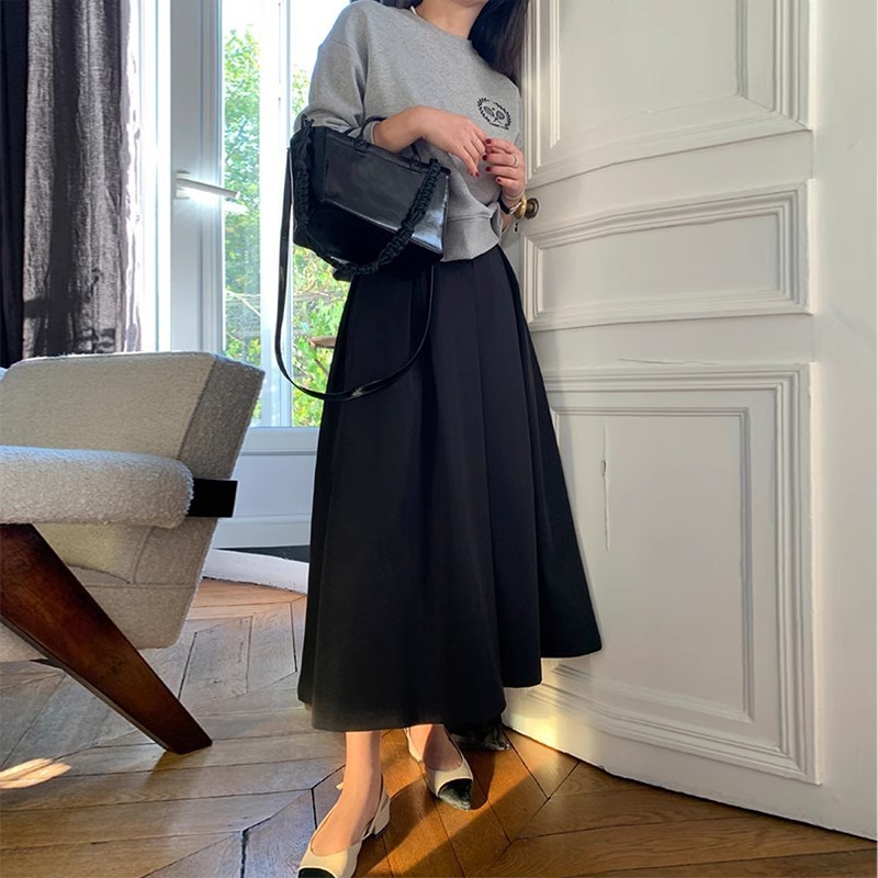 High-waisted Pleated Midi A-line Maxi Skirt 6 High-waisted Pleated Midi A-line Maxi Skirt - Image 6