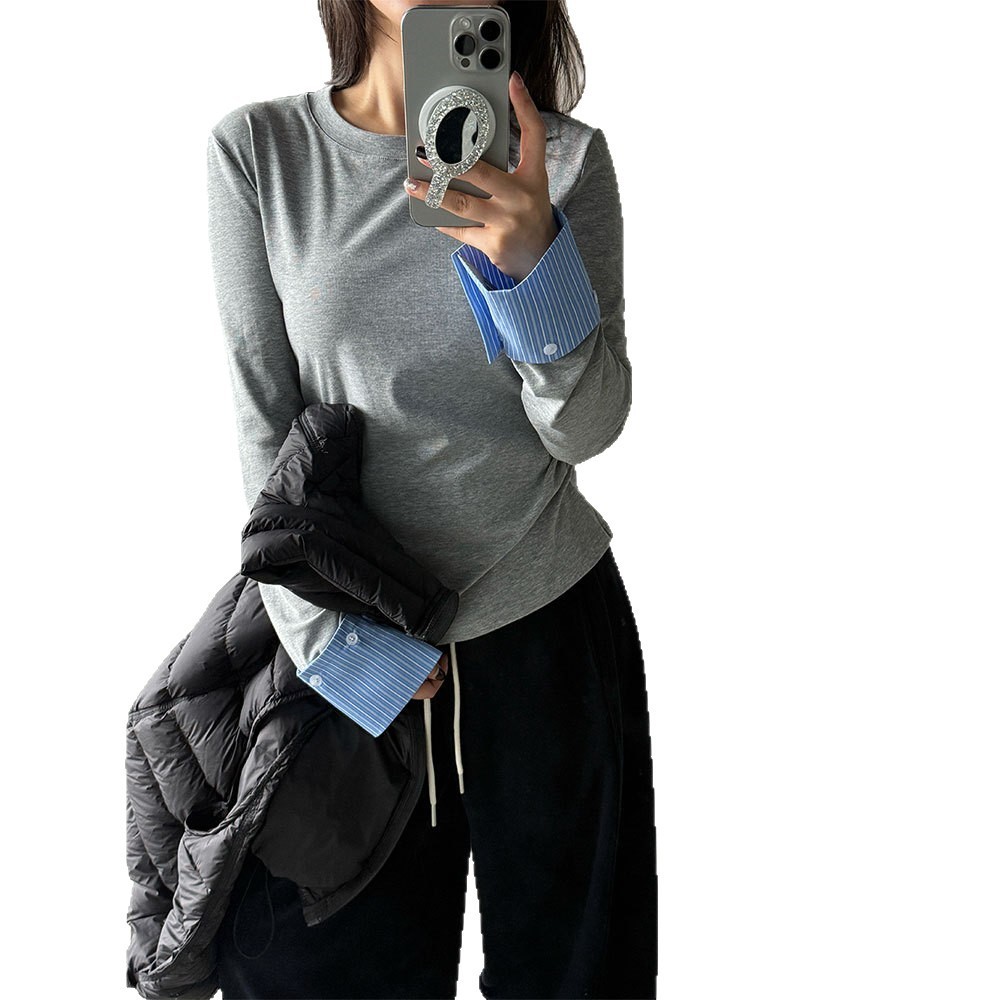 Crew Neck Pullover Slim Fit Top 4 Crew Neck Pullover Slim Fit Top - Image 4