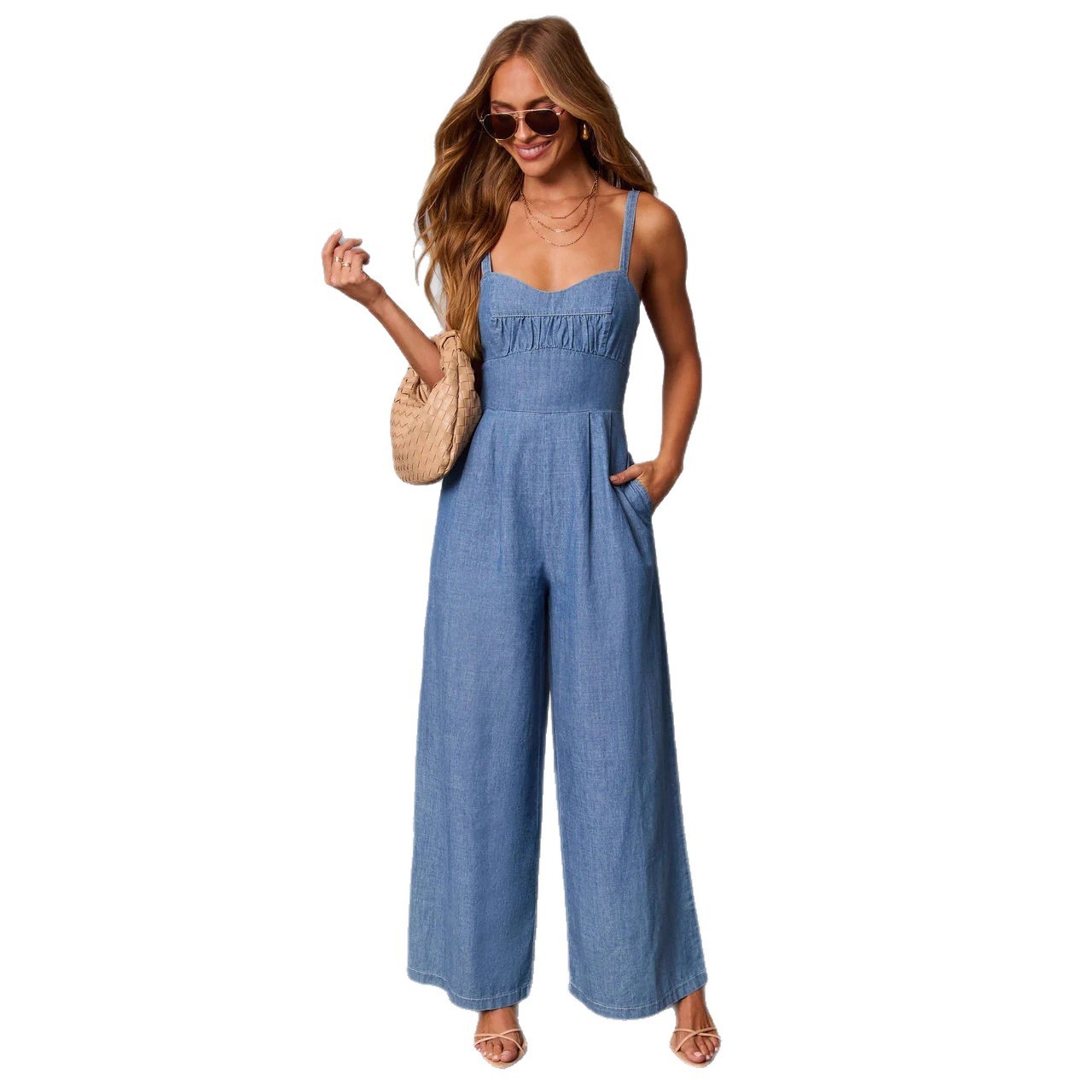 Solid-color Casual Workwear Jumpsuit For Women 2 Solid-color Casual Workwear Jumpsuit For Women - Image 2