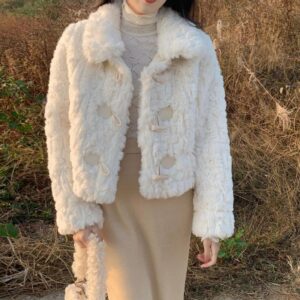 Women's Fashionable Loose Short Fluffy Coat