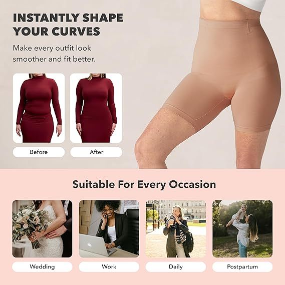Shapewear For Women - High-Waisted Shapewear Tummy Control Shorts, Thigh Slimmer, Underwear For Women 7 Shapewear For Women - High-Waisted Shapewear Tummy Control Shorts, Thigh Slimmer, Underwear For Women - Image 7
