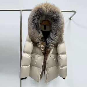 Women's Mid-length Padded Fur Coat