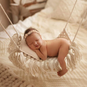 Photography Props Crib Shooting Auxiliary Hand Woven Hammock
