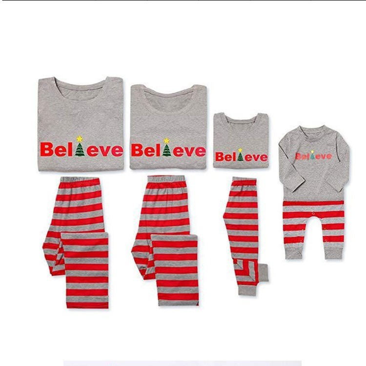 Stripe Long Sleeve Printed Parent-child Dress 4 Stripe Long Sleeve Printed Parent-child Dress - Image 4