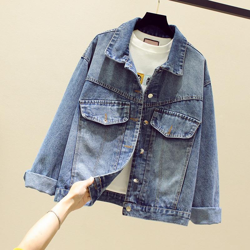 Women's Casual Loose Printed Denim Jacket 5 Women's Casual Loose Printed Denim Jacket - Image 5