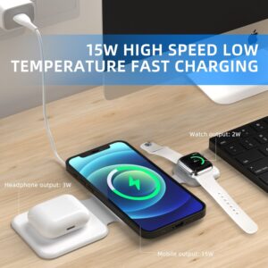 3 In 1 Magnetic Wireless Charging Station - Multi Device Folding Gadget