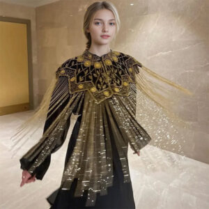 Heavy-duty Beaded Tassel Design Shawl Coat