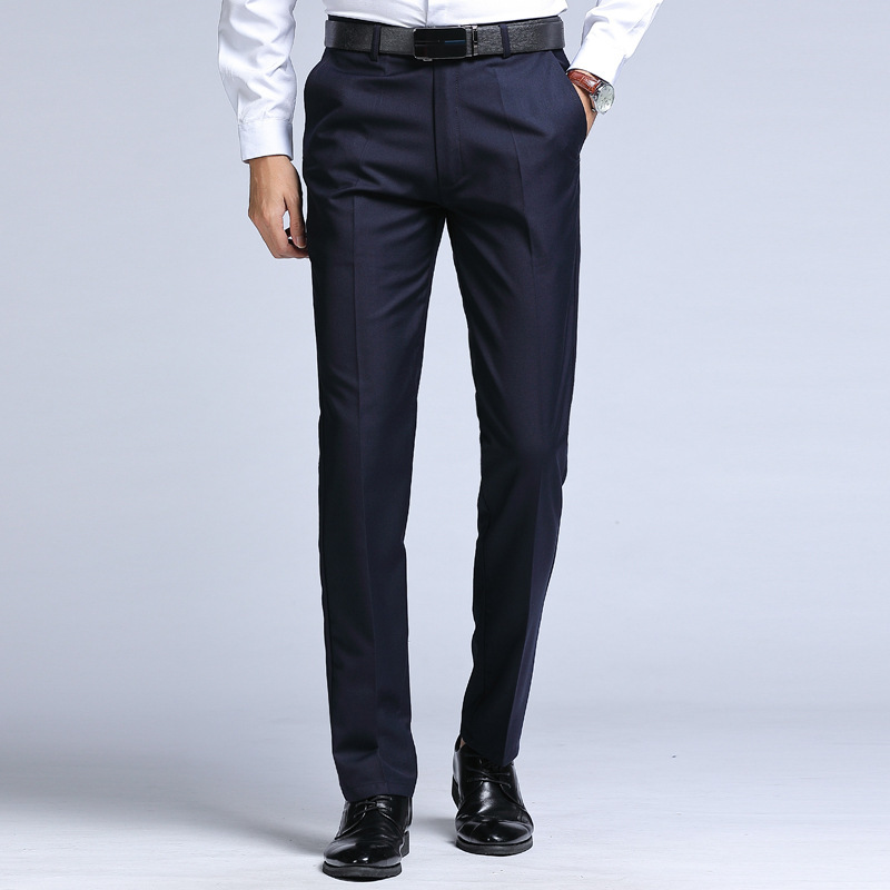 Men's Solid Color Versatile Straight Leg Suit Pants 4 Men's Solid Color Versatile Straight Leg Suit Pants - Image 4
