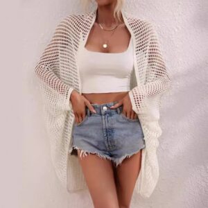 Vacation Shawl Women's Outerwear Hollow-out Cardigan Sun-protective Garment