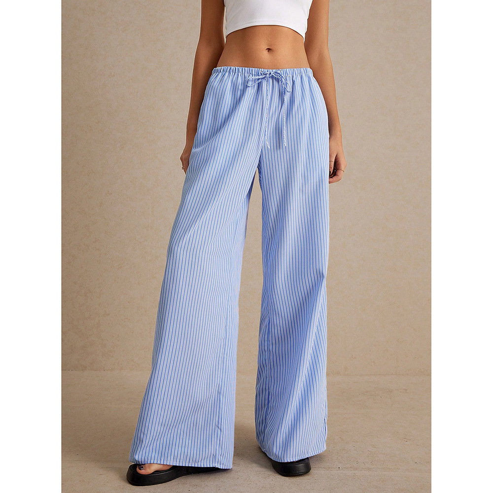 Niche Drawstring Elastic-waist Floor-length Pants 7 Niche Drawstring Elastic-waist Floor-length Pants - Image 7