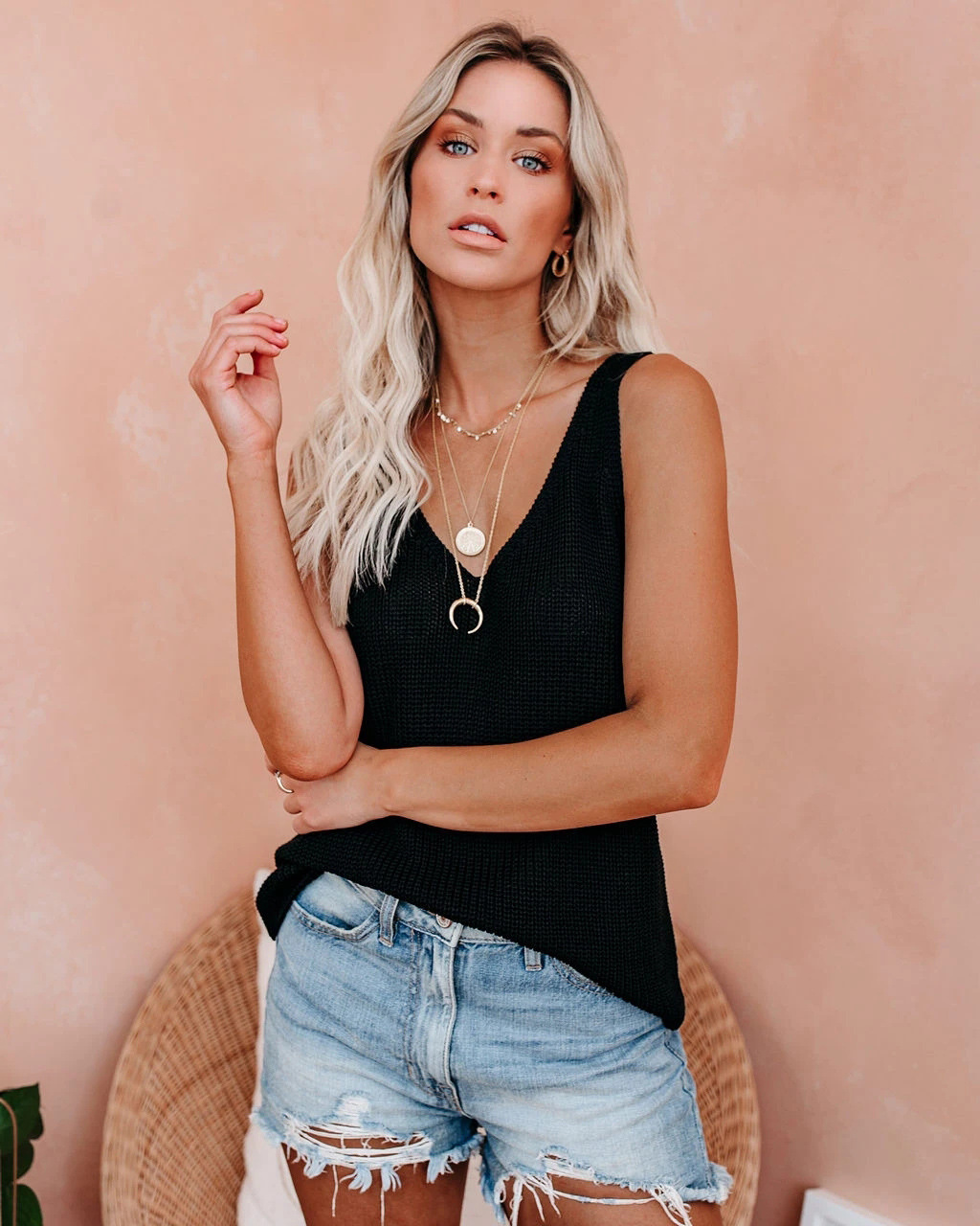 Fashionable Strap Vest Home Ice Silk Knitted Women 7 Fashionable Strap Vest Home Ice Silk Knitted Women - Image 7