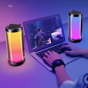 Smart Bluetooth Speaker with Ambient RGB Light – Gaming & Room Decor