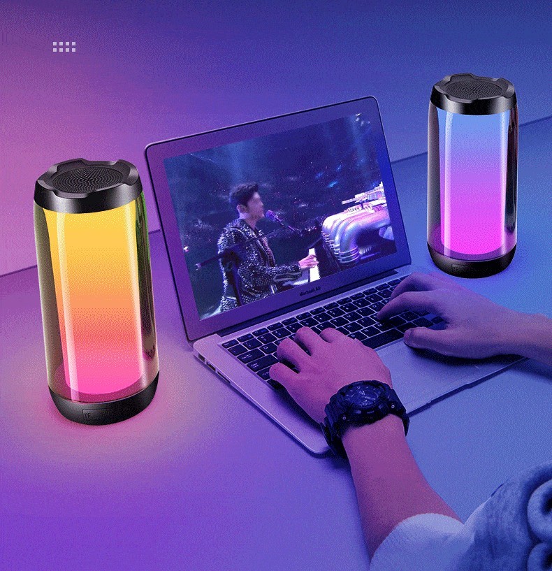 Smart Bluetooth Speaker with Ambient RGB Light – Gaming & Room Decor 1 Smart Bluetooth Speaker with Ambient RGB Light – Gaming & Room Decor