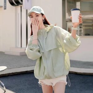 Versatile Breathable Thin Hooded Loose-fit Minimalist