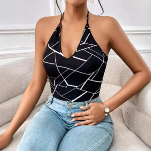 European And American-style Navel-baring Slim-fit New Vest