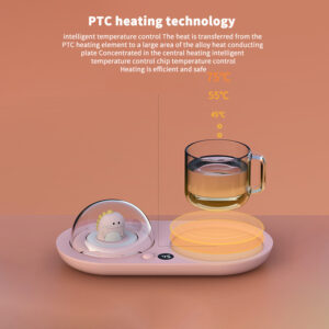 Waterproof Electric Mug Warmer – Touch Control Heating Mat for Coffee & Tea