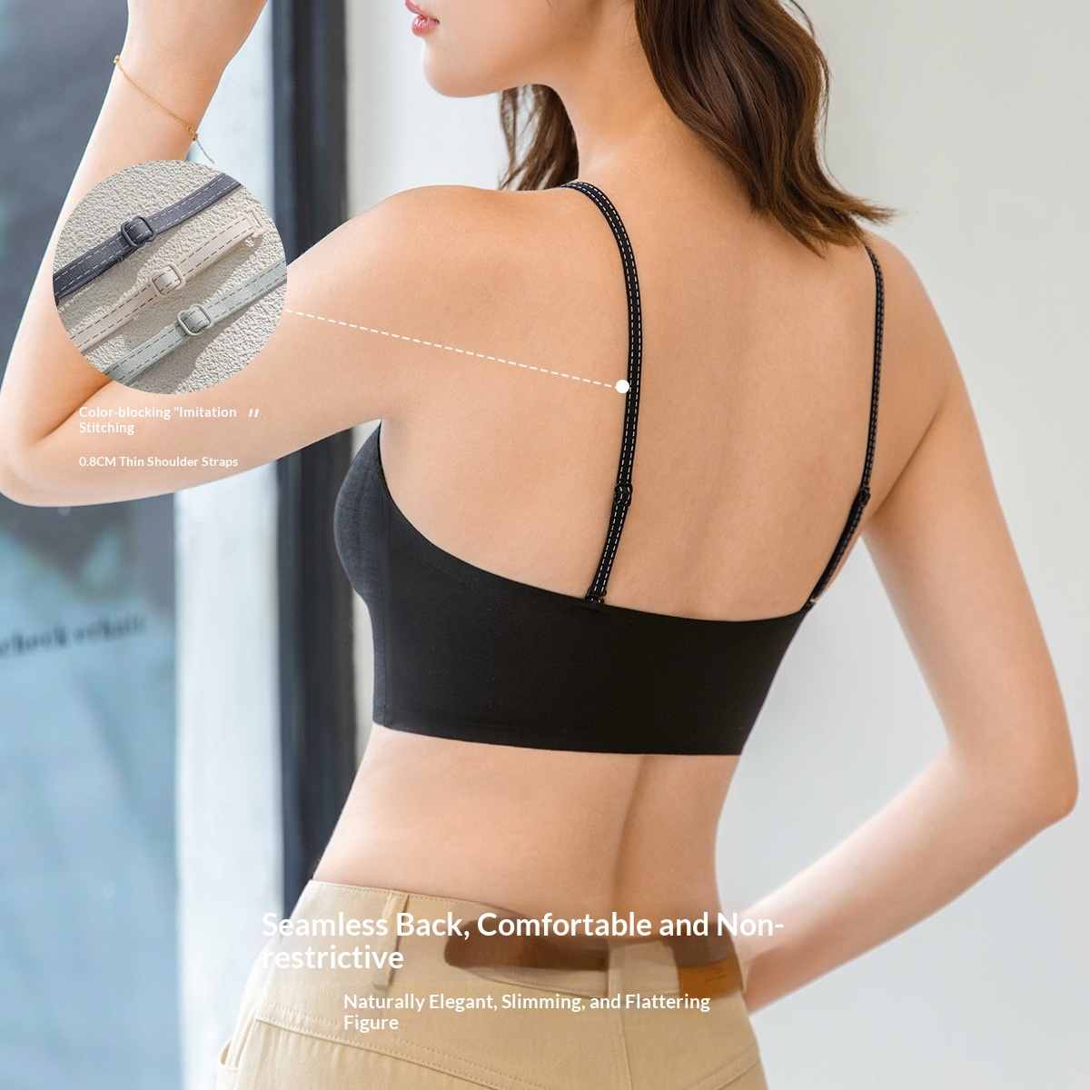 Ice-silk Cooling Camisole Seamless Support Stylish Back Design 4 Ice-silk Cooling Camisole Seamless Support Stylish Back Design - Image 4