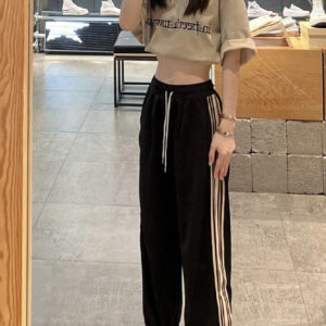 American-style Wide-leg Sweatpants For Women