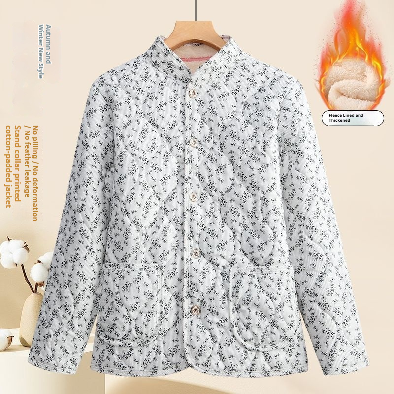 Moms Fashionable Floral Warm Padded Cotton Jacket 7 Moms Fashionable Floral Warm Padded Cotton Jacket - Image 7
