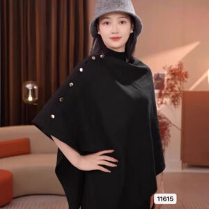 Women's Casual Loose Solid-Colored Knitted Cape Scarf