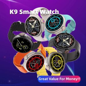 K9 Smartwatch with 1.39" Round Display, NFC Payments & Wireless Charging