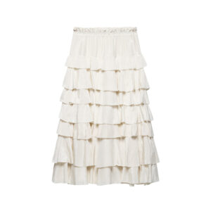 Women's Tiered-ribbon Decorated Cake-style Midi Skirt