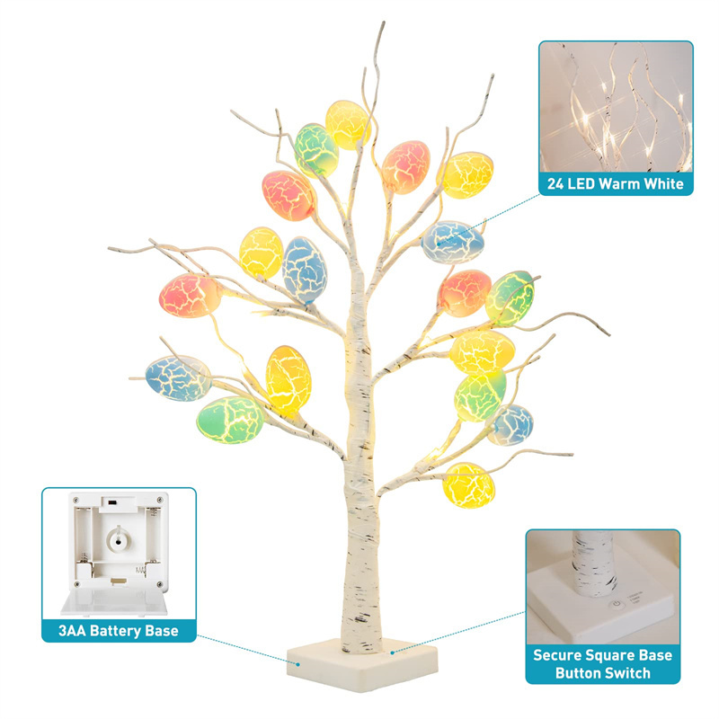 Easter Decoration 60cm Birch Tree Home Easter Egg LED Light Gift Spring Party Tabletop Ornaments Light Easter Party Kids Gifts 7 Easter Decoration 60cm Birch Tree Home Easter Egg LED Light Gift Spring Party Tabletop Ornaments Light Easter Party Kids Gifts - Image 7