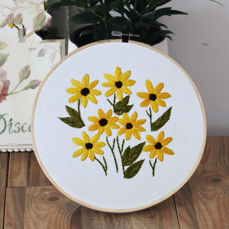 Sunflower Bunch Embroidery Kit 1 Sunflower Bunch Embroidery Kit