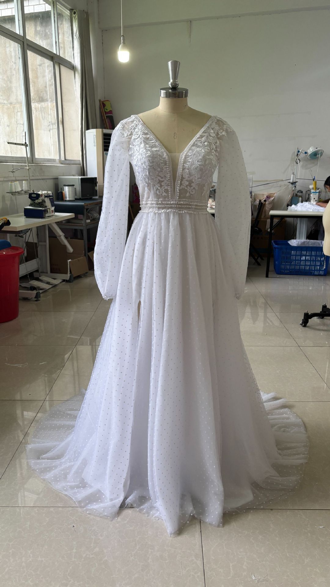 Wish Mesh Split New Light Women's Wedding Dress 5 Wish Mesh Split New Light Women's Wedding Dress - Image 5