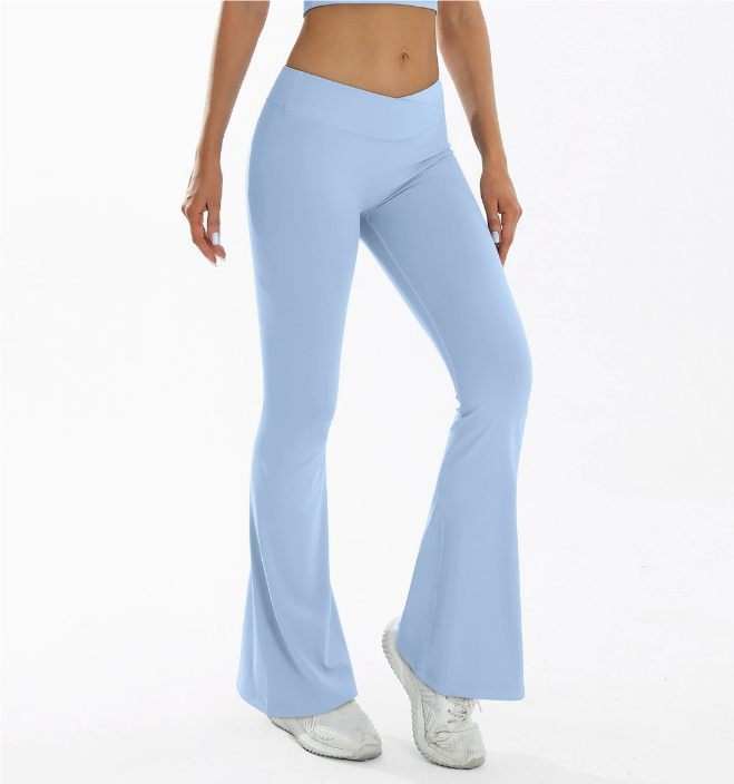 Summer Thin Yoga Pants Women's High-Waist Straight-Leg Wide-Leggings 4 Summer Thin Yoga Pants Women's High-Waist Straight-Leg Wide-Leggings - Image 4