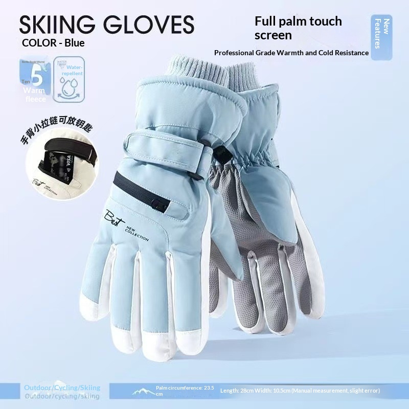 Women's Fleece-Lined Cold-Weather Five-Finger Cycling Gloves 6 Women's Fleece-Lined Cold-Weather Five-Finger Cycling Gloves - Image 6
