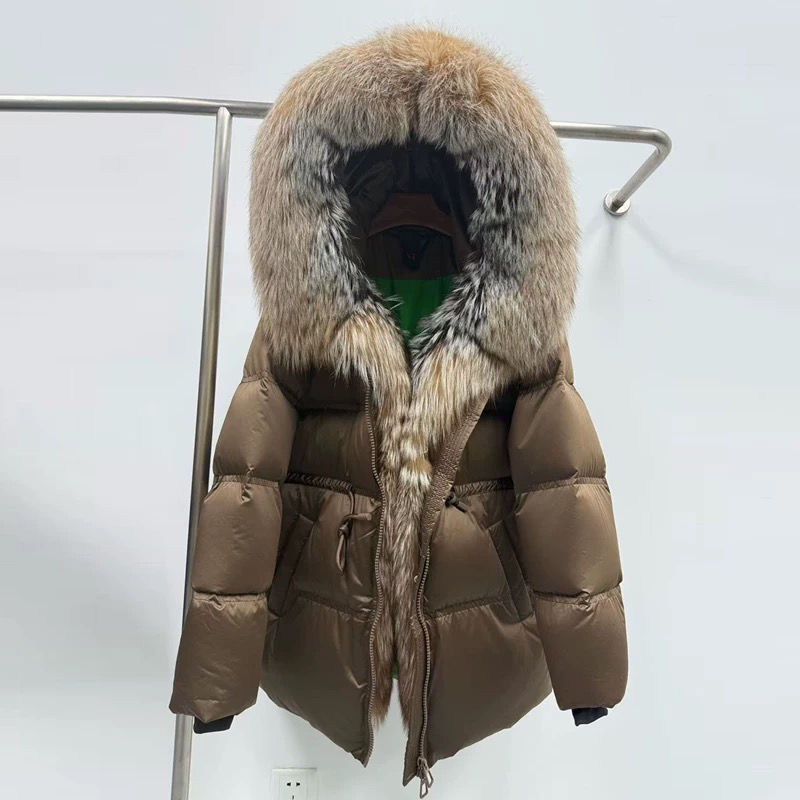 Women's Mid-length Padded Fur Coat 8 Women's Mid-length Padded Fur Coat - Image 8