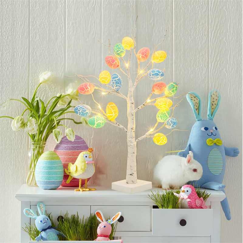 Easter Decoration 60cm Birch Tree Home Easter Egg LED Light Gift Spring Party Tabletop Ornaments Light Easter Party Kids Gifts 2 Easter Decoration 60cm Birch Tree Home Easter Egg LED Light Gift Spring Party Tabletop Ornaments Light Easter Party Kids Gifts - Image 2