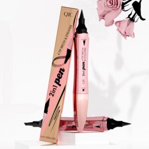 Double-Head 3D Micro-Carved Four-Fork Eyebrow Pencil & Eyeliner 2-in-1 – Waterproof