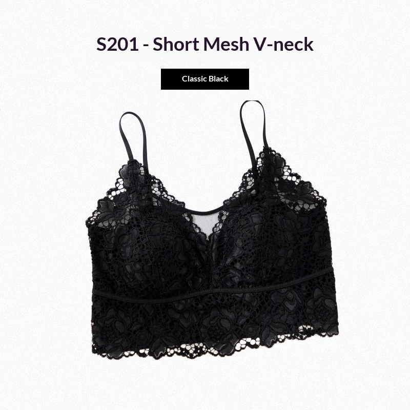 Lace Floral Camisole Mesh Top With Built-in Pads Sexy Slim-Fit Minimalist Base Layer 7 Lace Floral Camisole Mesh Top With Built-in Pads Sexy Slim-Fit Minimalist Base Layer - Image 7