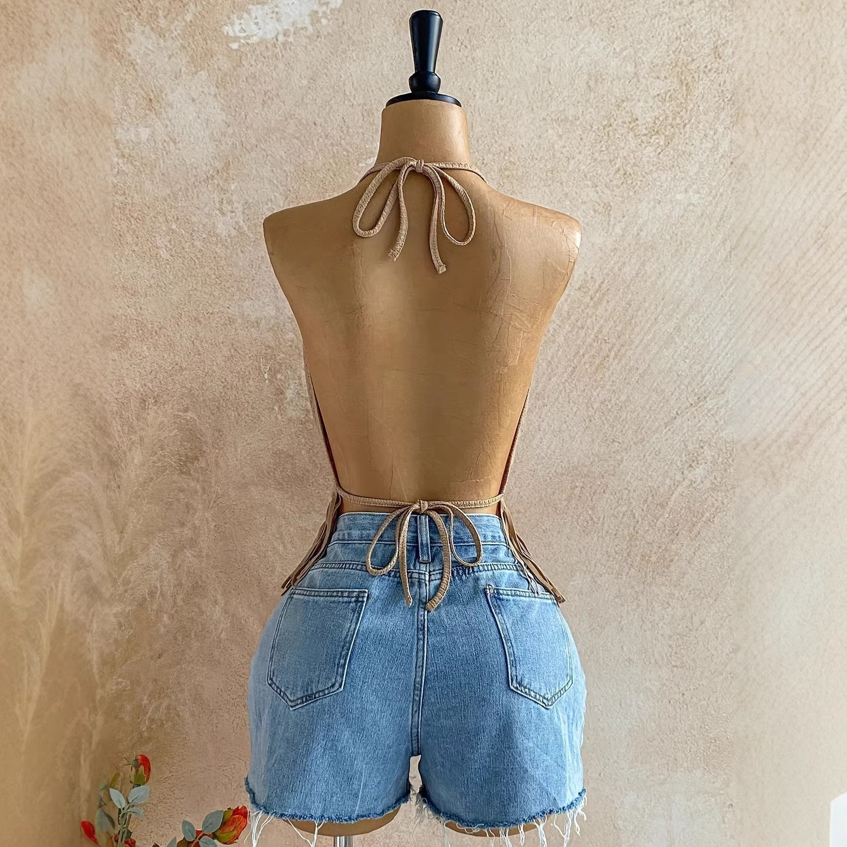 Neck Hanging Sleeveless Maxi Backless Tie Up Top 2 Neck Hanging Sleeveless Maxi Backless Tie Up Top - Image 2