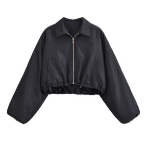 New Autumn Versatile Minimalist Short Jacket With A Turn-down Collar And Skirt