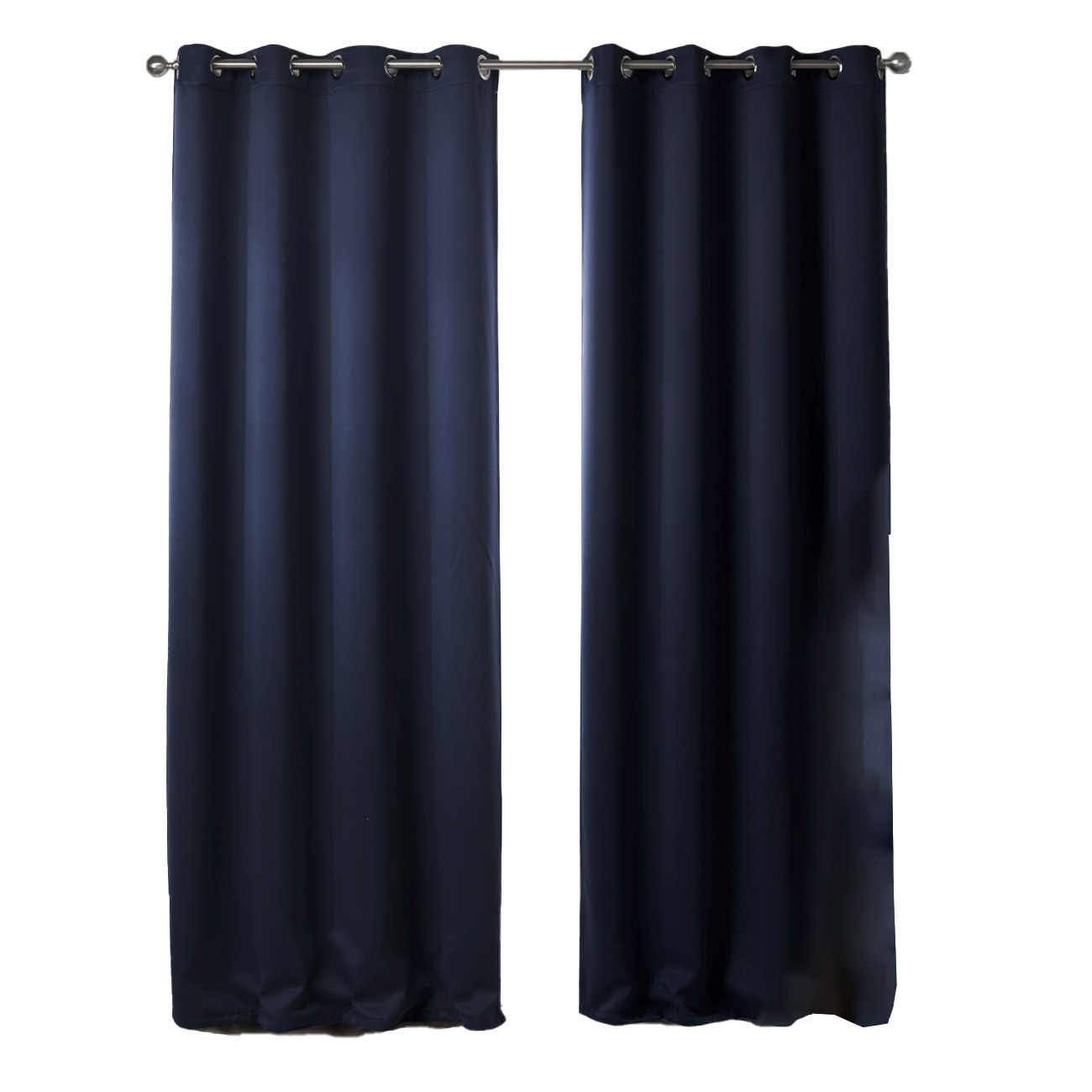 Dark Blue Bedroom Blackout Fabric Printed Curtains 5 Dark Blue Bedroom Blackout Fabric Printed Curtains - Image 5