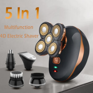 5-in-1 4D Electric Shaver for Men – Beard Trimmer & Hair Clipper