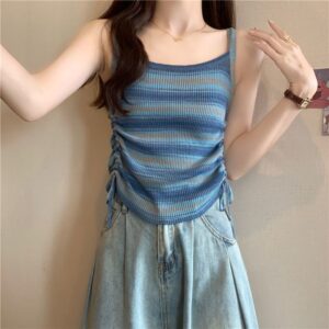 Women's Fashionable Slim-Fit Striped Knitted Camisole