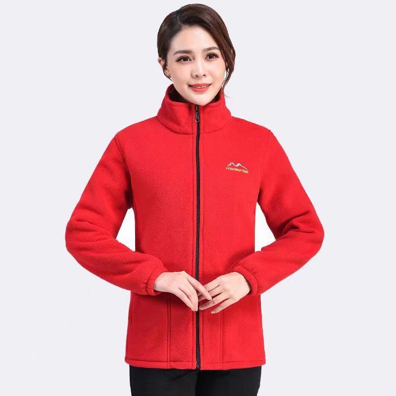 Women's Thickened Zip-up Stand-collar Loose Sports Jacket 4 Women's Thickened Zip-up Stand-collar Loose Sports Jacket - Image 4