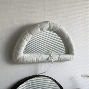 Soft Fabric Hanging Mirror – Cotton-Filled Decorative Wall Mirror for Nursery, Bedroom & Home Décor