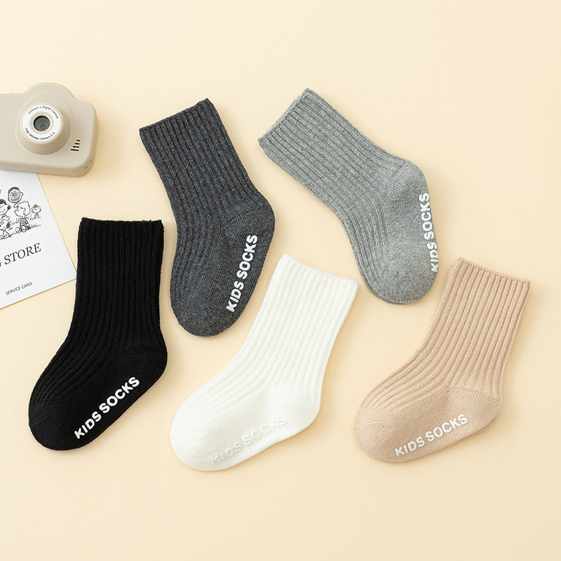 Infant And Toddler Cotton Double-Needle Glued Anti-Slip Socks 4 Infant And Toddler Cotton Double-Needle Glued Anti-Slip Socks - Image 4