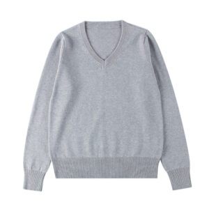 School-supplied Dark Gray Long-sleeve Knit Top