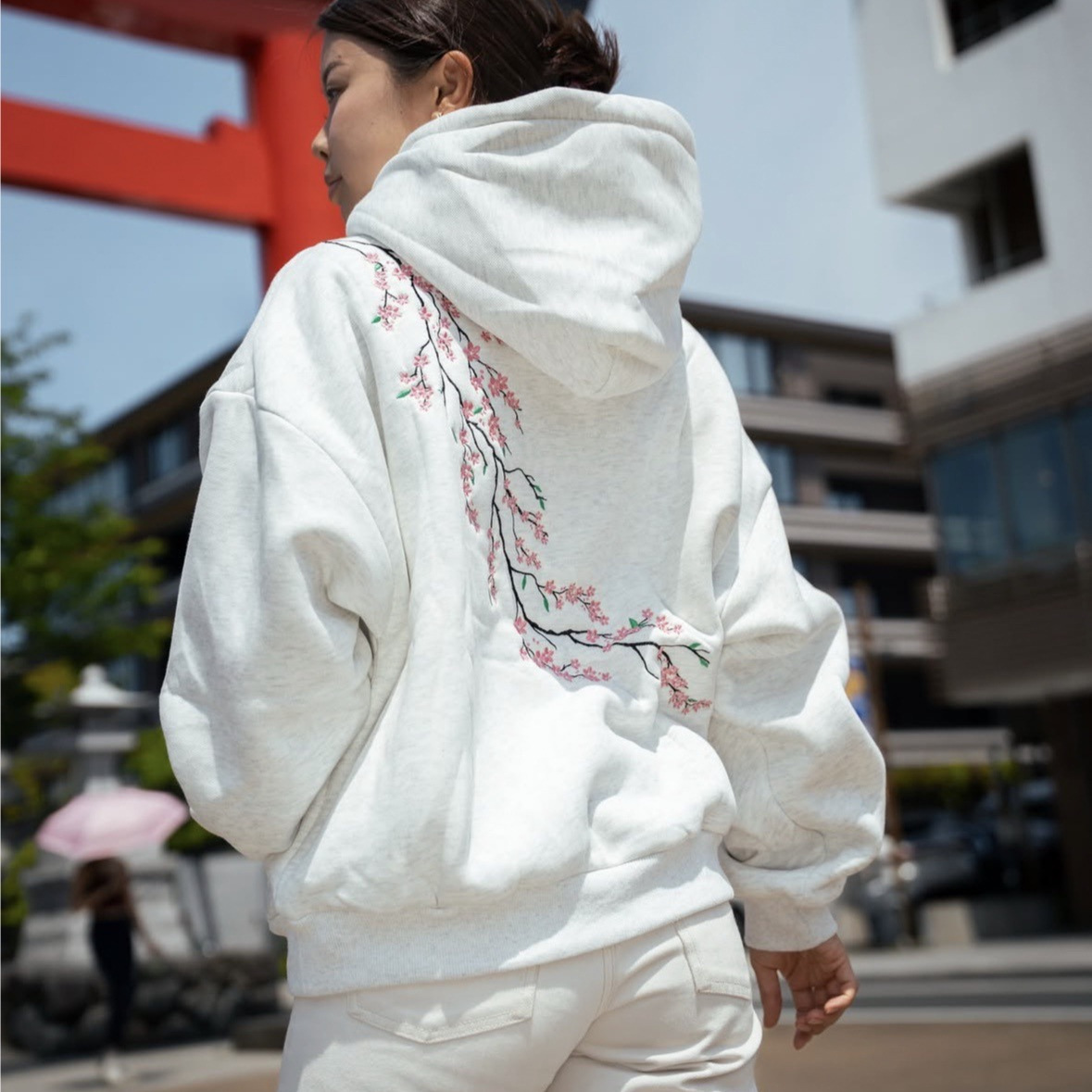 European And American Autumn And Winter Cherry Blossom Hooded Sweater Men And Women Street Hip Hop Retro 6 European And American Autumn And Winter Cherry Blossom Hooded Sweater Men And Women Street Hip Hop Retro - Image 6