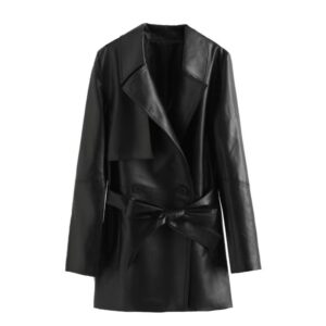 Women's Loose Faux Leather Short Coat