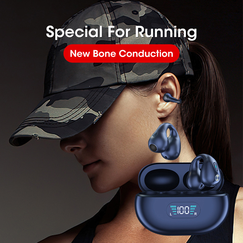 Bone Conduction Headphones TWS Earbuds Ear Clip Bluetooth 5.3 Touch Wireless 1 Bone Conduction Headphones TWS Earbuds Ear Clip Bluetooth 5.3 Touch Wireless