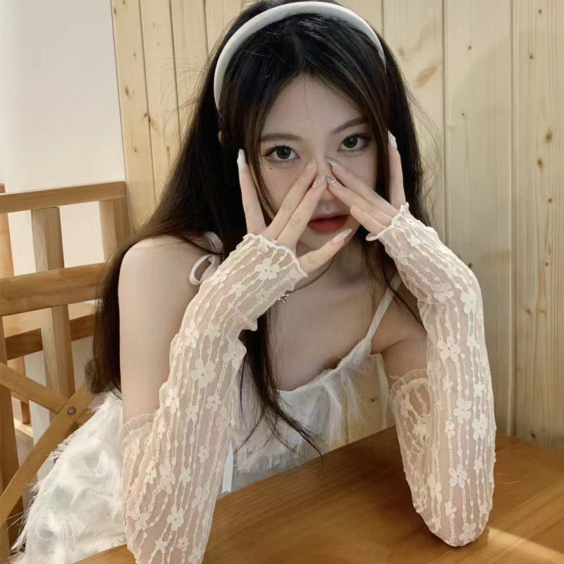 Women's Plus-Size Loose Sun-Protective Mesh Arm Sleeves 6 Women's Plus-Size Loose Sun-Protective Mesh Arm Sleeves - Image 6