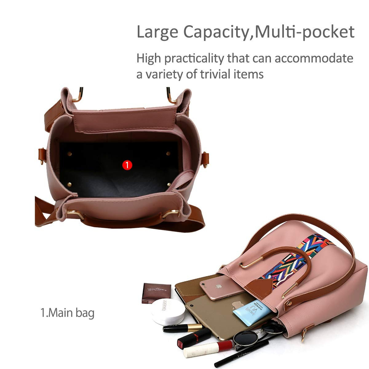 Women Handbags Shoulder Bags 4 Pcs Handbags 8 Women Handbags Shoulder Bags 4 Pcs Handbags - Image 8